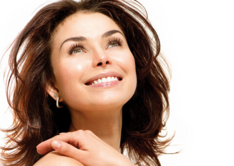 woman smiling after juvederm