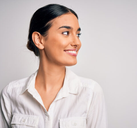 woman smiling