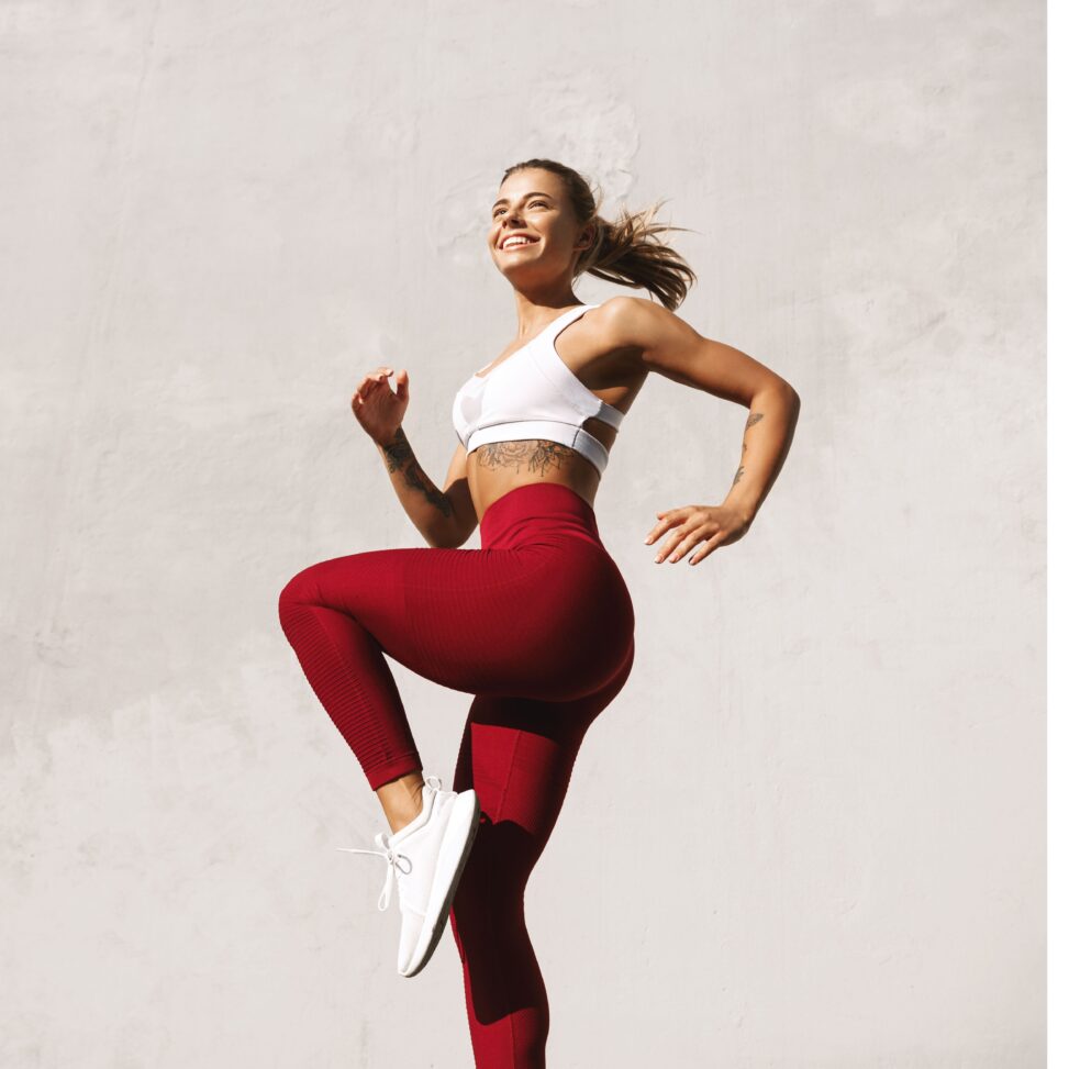 woman in good shape running