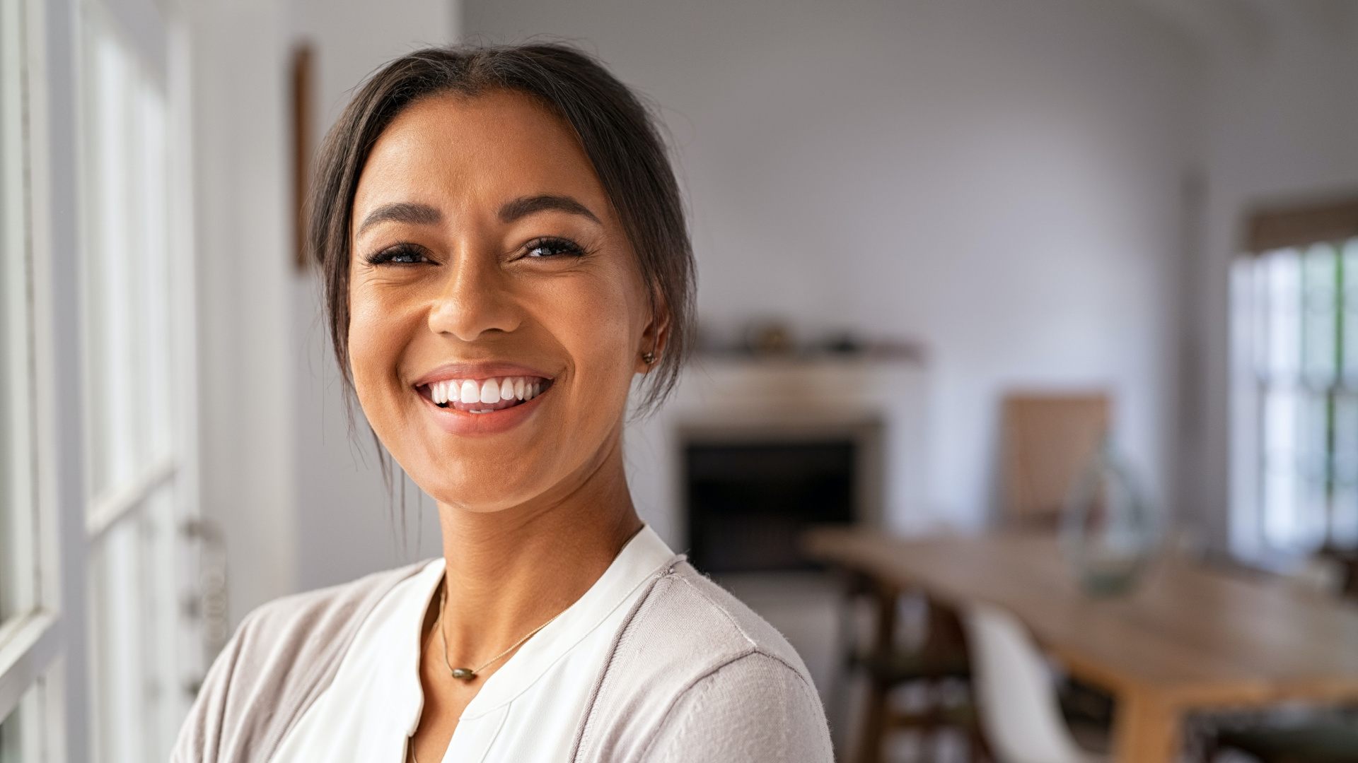 Woman smiling