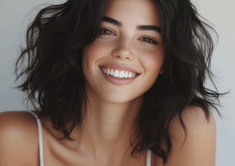 woman with smooth youthful skin smiling after botox treatment