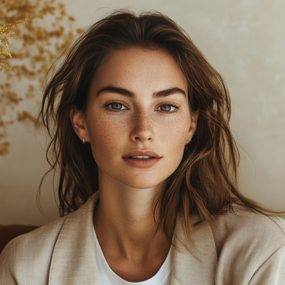 Natural facial balance with subtle contours and youthful proportions achieved through injectable fillers for harmonious facial features.